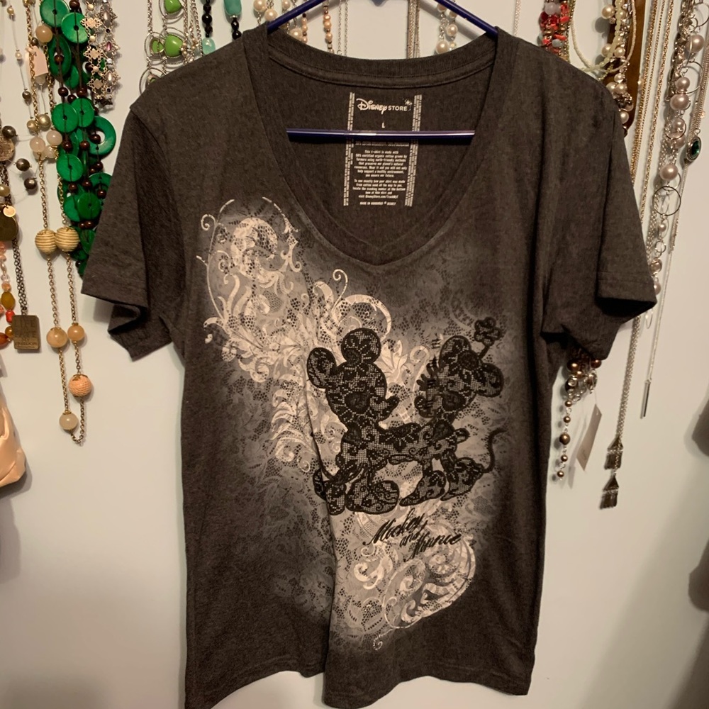 Disney NWT Cute Mickey & Minnie Mouse T-shirt, Lg